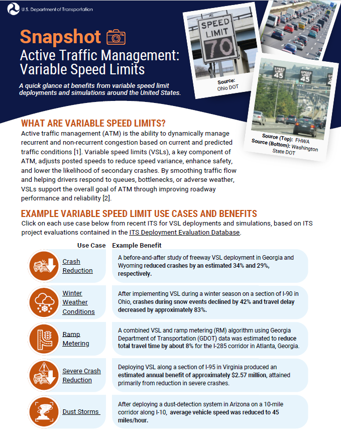 Image of the ATM VSL Snapshot cover page