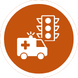 Ambulance and stoplight icon