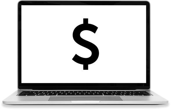Image of a laptop with a dollar sign icon labelled 'How to search the ITS system costs database'
