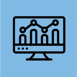 image of computer monitor displaying graphs