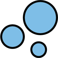 image of three blue circles