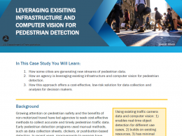Thumbnail of the first page of the Leveraging Existing Infrastructure and Computer Vision for Pedestrian Detection Case Study