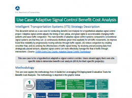 Thumbnail of the first page of the Adaptive Signal Control ROI Use Case