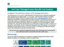 Thumbnail of the first page of the Managed Lanes ROI Use Case
