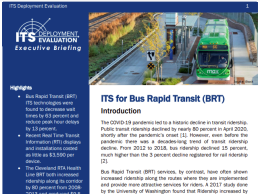 Thumbnail of the first page of the 2023 Executive Briefing on ITS for Bus Rapid Transit