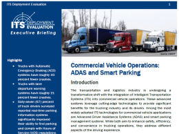 Thumbnail of the first page of the 2024 Executive Briefing on Commercial Vehicle Operations: ADAS and Smart Parking