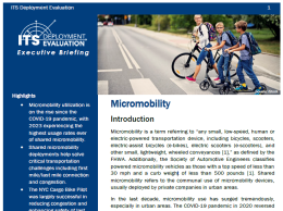 Thumbnail of the first page of the 2024 Executive Briefing on Micromobility.