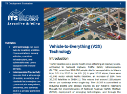 Thumbnail of the first page of the 2024 Executive Briefing on Vehicle-to-Everything (V2X) Technology