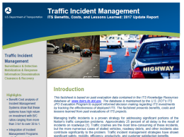 Cover page of the 2017 Traffic Incident Management fact sheet, with images of highway patrol