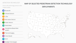 Thumbnail of a map of pedestrian detection technology deployments