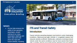 thumbnail of the cover page of the 2023 Executive Briefing on ITS Transit Safety
