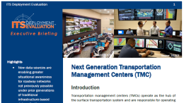 Cover Page of the Next Generation Transportation Management Centers Executive Briefing